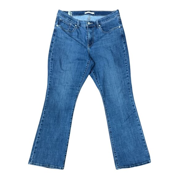 Womens Levi Blue Jeans Classic Boot Cut Stretch Comfortable Medium Wash Sz 10 - Picture 2 of 12